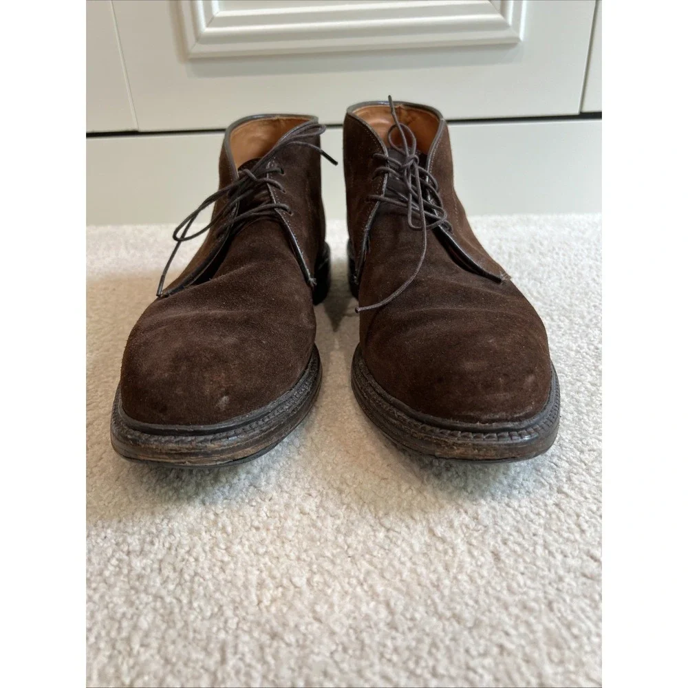Allen Edmonds Dundee Suede Chukka Boot Men Size 9.5 D Brown USA Made Preppy
